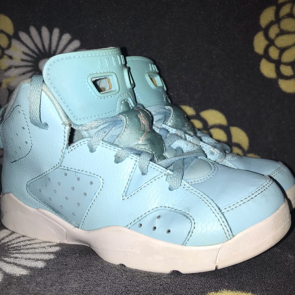 Unisex Light Blue Jordan 7s